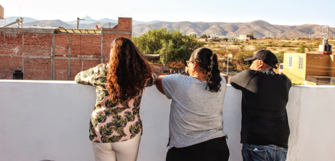 María del Carmen, Verónica Durán et Karla Martínez, membres du collectif Hasta Encontrarte, d'Irapuato, Guanajuato.