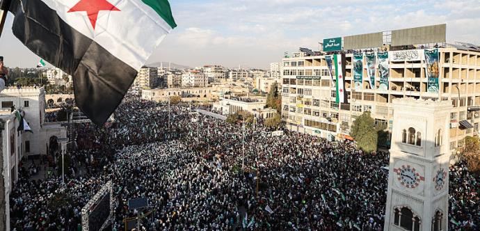 Photo de la foule pour la chute de Bachar el Assad