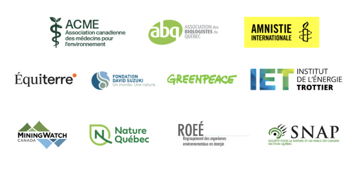 Logos des organisations signataires